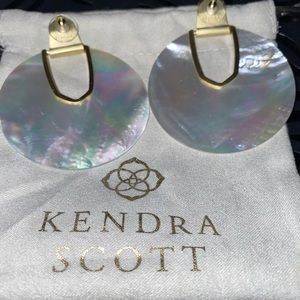 Kendra Scott Diane white mother of pearl & gold